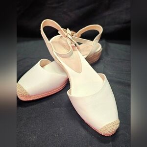 Women's Cream Espadrille Slingback Shoes